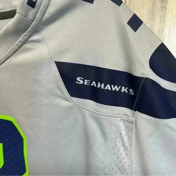 Seattle Seahawks Russell Wilson #3 RARE Nike NFL Jersey XLARGE GRAY/BLUE - Picture 5 of 8